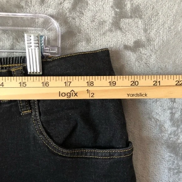 Blair Women Balck Jeans Size 20W Black Elastic Zipper Fly Grunge Plus Size - Picture 12 of 14